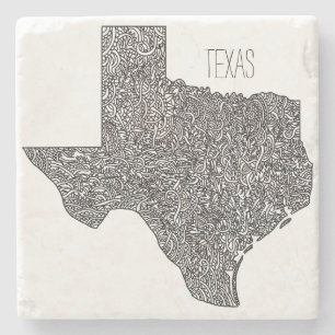 Texas-Karte Steinuntersetzer