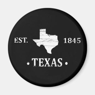 Texas Karte weiß der einstündige Staat Magnet