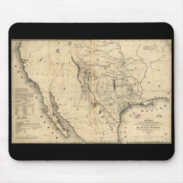 Texas-Karten-Mauspad Mousepad (Vorne)