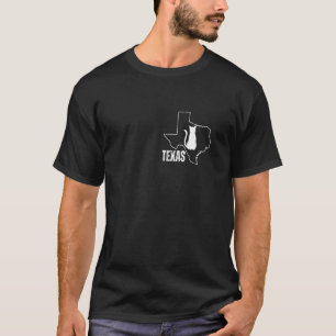 Texas Katzenmutter Brust Herz Oma Schwester Famili T-Shirt