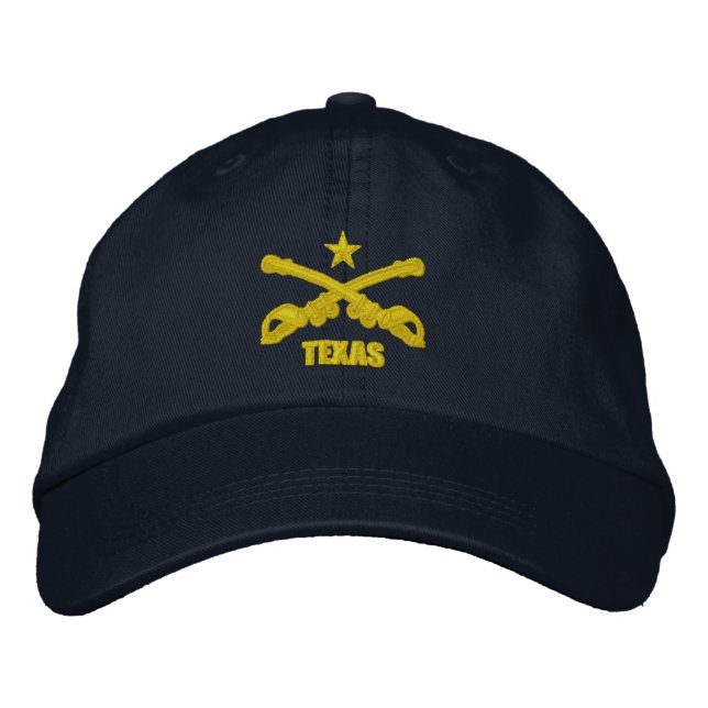Texas-Kavallerie (bestickt) Bestickte Kappe (Vorderseite)