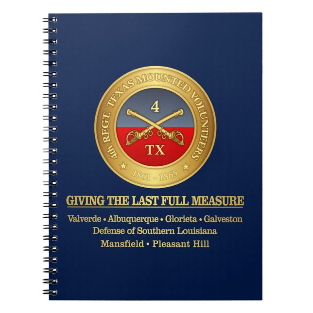 Texas-Kavallerie (Gefechtsehren) Notizblock (Vorderseite)
