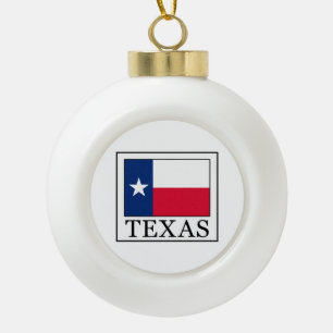 Texas Keramik Kugel-Ornament