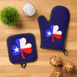 Texas Kleeblatt Ofenhandschuh & Topflappen-Set