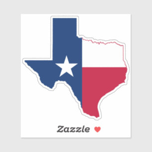 Texas Kontur Shape Flag Aufkleber