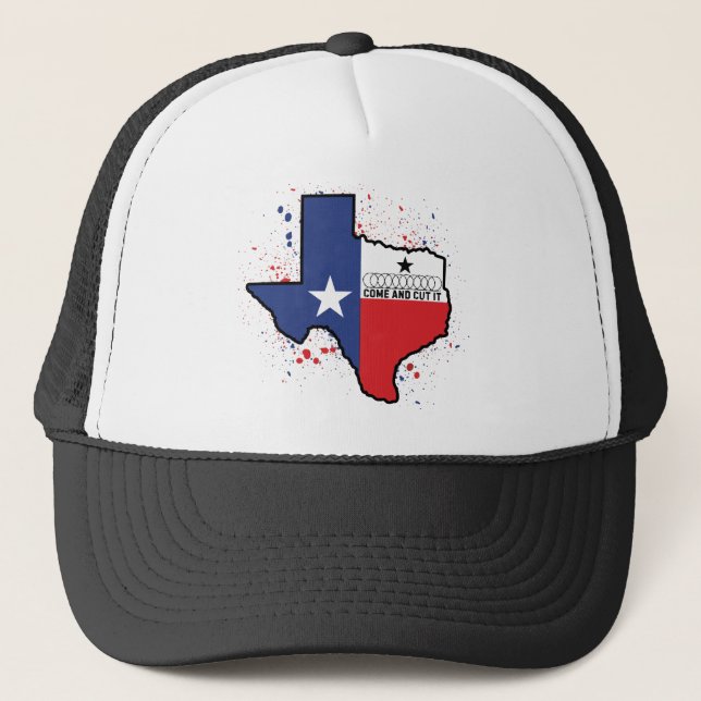 Texas Kundgebung Cry Trucker Hat Truckerkappe (Vorderseite)