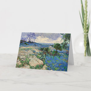 Texas Landschaft mit Bluebonnets, schöne Kunst Karte