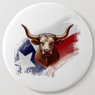 Texas-Langhornkuh Button