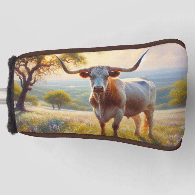 Texas-Langhornkuh Golf Headcover (Vorderseite)