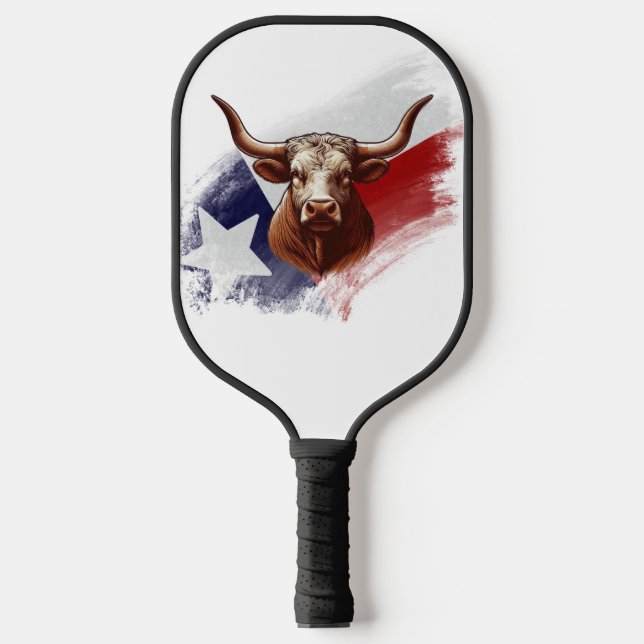 Texas-Langhornkuh Pickleball Schläger (Vorderseite)