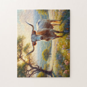 Texas-Langhornkuh Puzzle