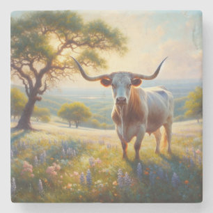 Texas-Langhornkuh Steinuntersetzer
