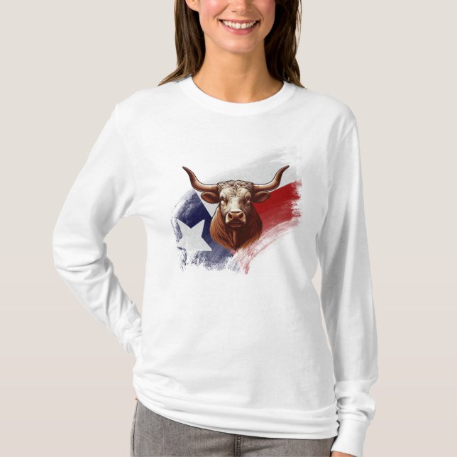 Texas-Langhornkuh T-Shirt (Vorderseite)