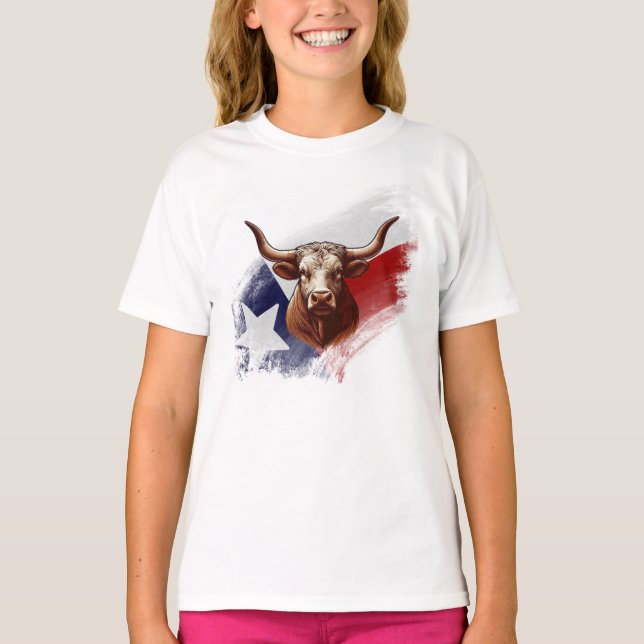 Texas-Langhornkuh T-Shirt (Vorderseite)