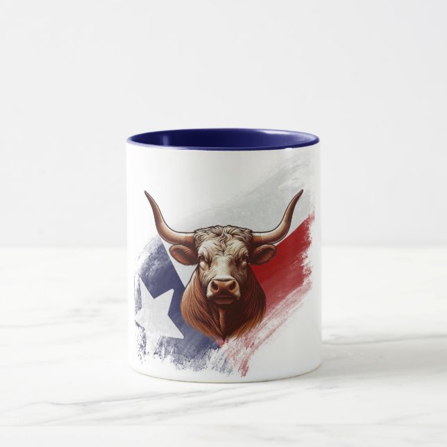 Texas-Langhornkuh Tasse (Zentrum)
