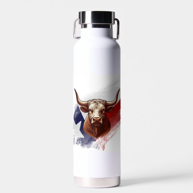 Texas-Langhornkuh Trinkflasche (Vorne)