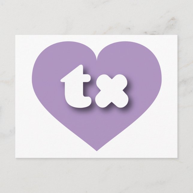 Texas lavenheart - I Liebe tx Postkarte (Vorderseite)