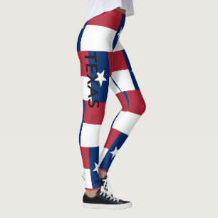 TEXAS-Leggings Rotes Weiß-Blau-Laufende Yogahähn Leggings