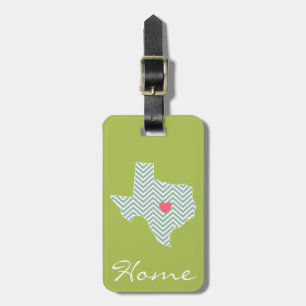 Texas Liebe mit individuellem Herzen und Familienn Gepäckanhänger