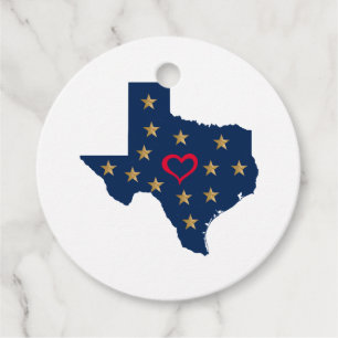 Texas Liebe und Sterne im einsamen Star Stat Geschenkanhänger