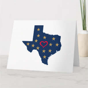 Texas Liebe und Sterne im einsamen Star Stat Karte
