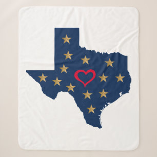 Texas Liebe und Sterne im einsamen Star Stat Sherpadecke
