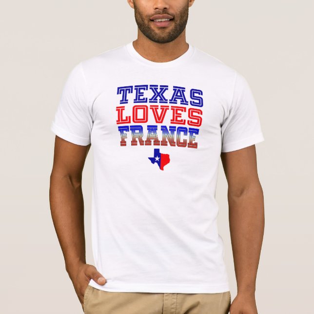 Texas-Lieben Frankreich T-Shirt (Vorderseite)