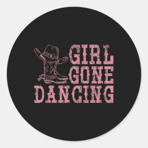 Texas Line Dancing Rodeo Cowboy Gift Line Tanz Runder Aufkleber