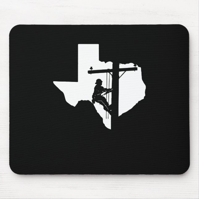 Texas Lineman Pole Climbers Lineman Ehefrau Men Wo Mousepad (Vorne)