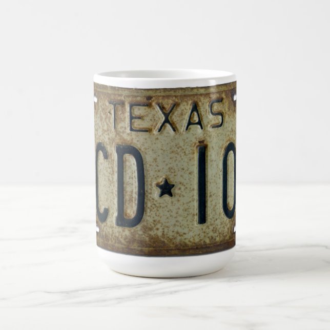Texas-Lizenz-Platten-Tasse 1973 Kaffeetasse (Mittel)