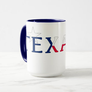 Texas-Logo mit Bluebonnets Tasse