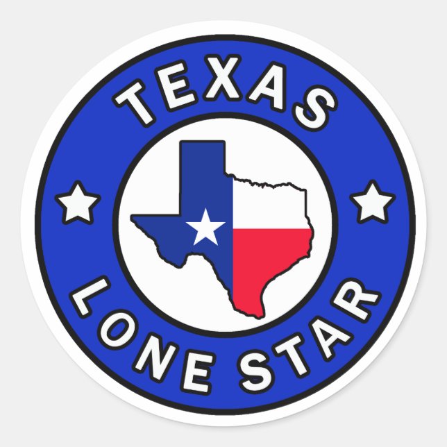 Texas Lone Star Aufkleber (Vorderseite)