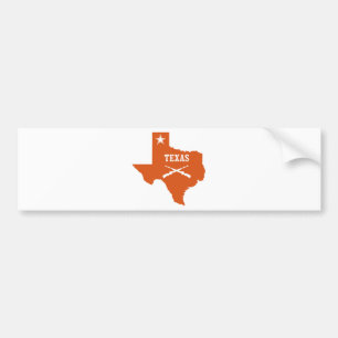Texas Lone Star Crossed Guns U.S. Custom Ink Autoaufkleber