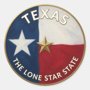 Texas Lone Star Emblem ⭐ Runder Aufkleber