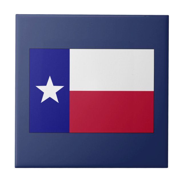 Texas Lone Star Flag Fliese (Vorderseite)