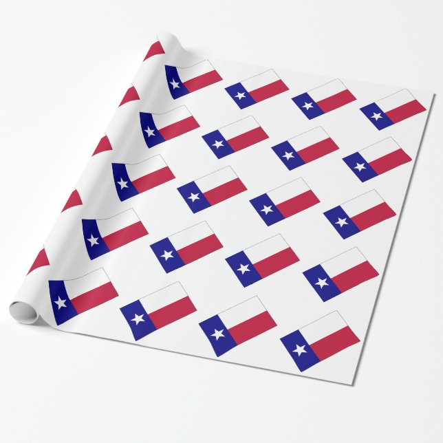 Texas Lone Star Flag Geschenkpapier (Ungerollt)
