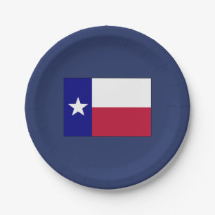 Texas-Lone-Star-Flagge Pappteller