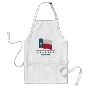 Texas Lone Star Flaggenname Personalisiert Schürze