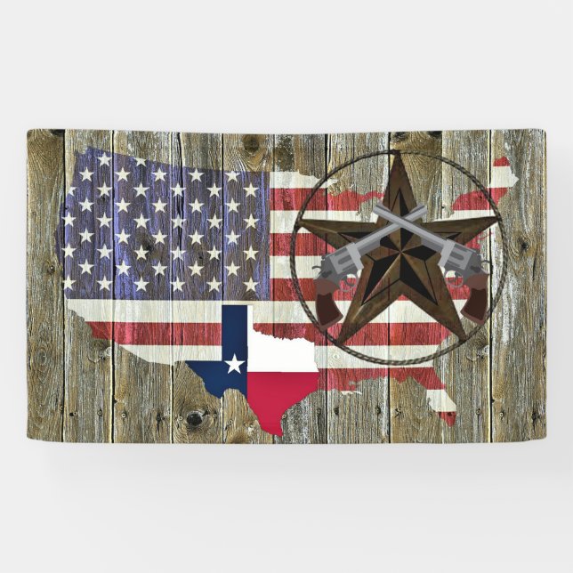 Texas Lone Star - Flaggenplan Banner (Horizontal)
