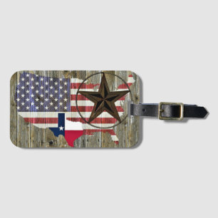 Texas Lone Star - Flaggenplan Gepäckanhänger