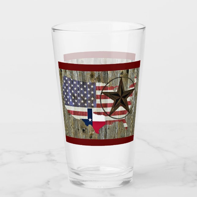 Texas Lone Star - Flaggenplan Glas (Vorderseite)
