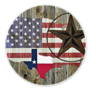 Texas Lone Star - Flaggenplan Keramikknauf