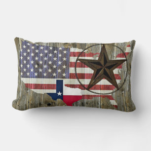 Texas Lone Star - Flaggenplan Lendenkissen