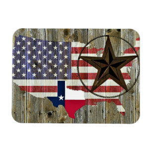 Texas Lone Star - Flaggenplan Magnet