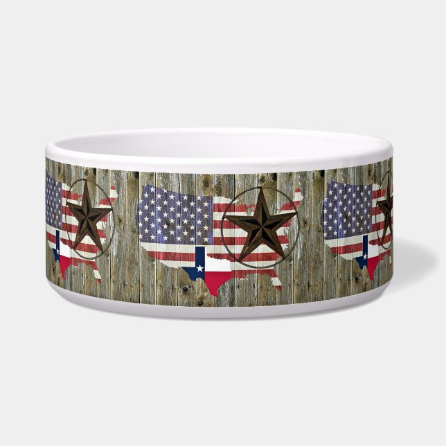 Texas Lone Star - Flaggenplan Napf (Vorderseite)