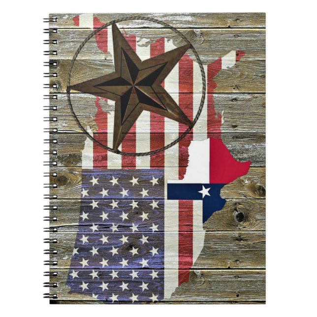 Texas Lone Star - Flaggenplan Notizblock (Vorderseite)