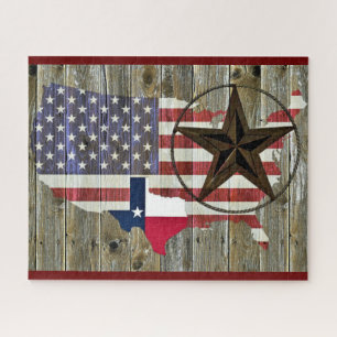 Texas Lone Star - Flaggenplan Puzzle