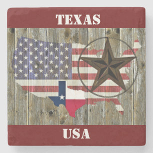 Texas Lone Star - Flaggenplan Steinuntersetzer