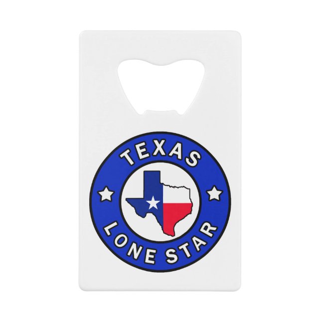 Texas Lone Star Kreditkarten Flaschenöffner (Vorderseite)