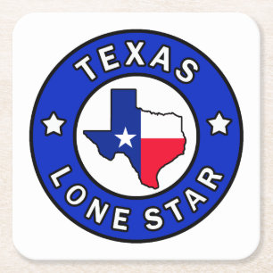 Texas Lone Star Rechteckiger Pappuntersetzer